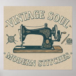 Poster Vintage Soul Modern Stitches Costura