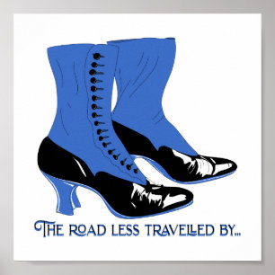 Poster Vintage Spat Boots, estrada menos percorrida