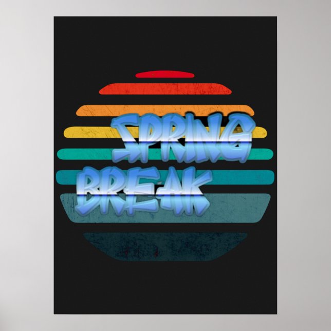 Poster Vintage Spring Break (Frente)