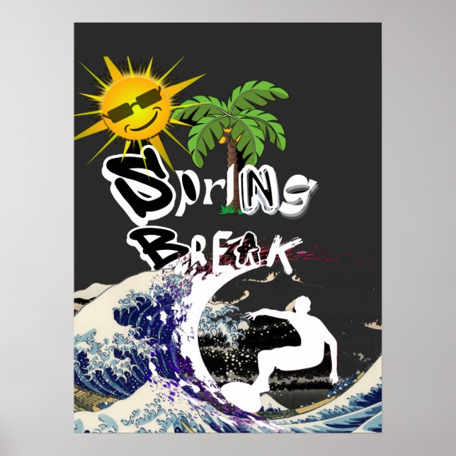 Poster Vintage Spring Break Summer (Frente)
