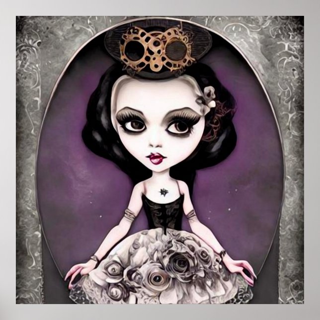 Poster Vintage Steampunk Princess Doll (Frente)
