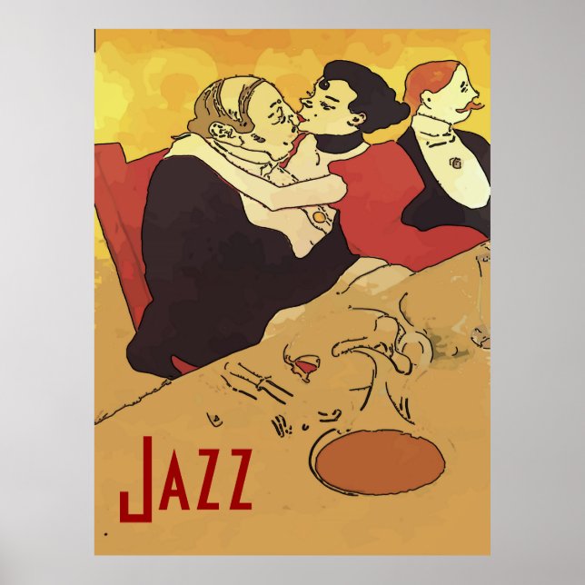 Poster Vintage Style Jazz Kiss (Frente)