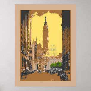 Pôster Vintage Style Philadelphia