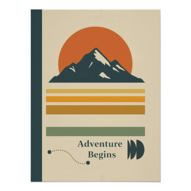 Pôster Vintage Sunset (Frente)