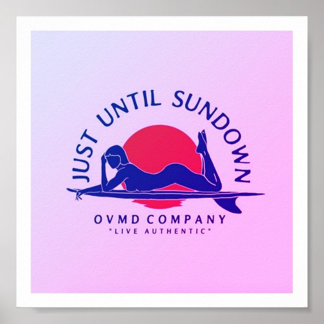 Poster Vintage Surf Compra Arte e (Frente)