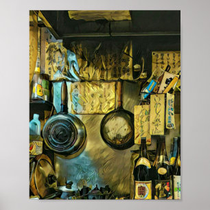 Poster Vintage Sushi Trabalho de arte