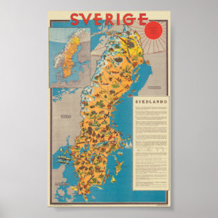 Poster vintage Sverige 1931