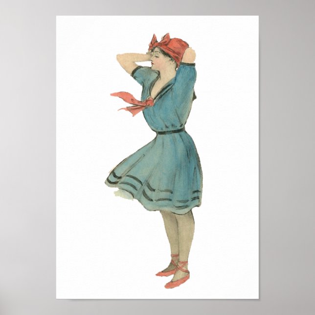 Poster Vintage Swimcase Girl (Frente)