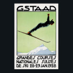 Poster Vintage Swiss Art Deco Snow Ski Competição desport<br><div class="desc">Vintage Swiss Art Deco Snow Ski Sport Competição Poster Anime Cartoon Comic Fiction Manga</div>