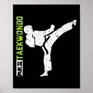 Poster Vintage Taekwondo The Kick