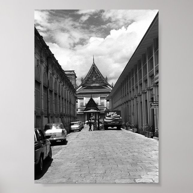 Poster Vintage Tailândia Bangkok Palace Real (Frente)