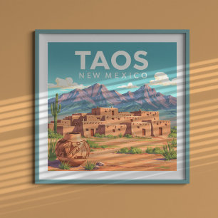 Poster Vintage Taos Novo México