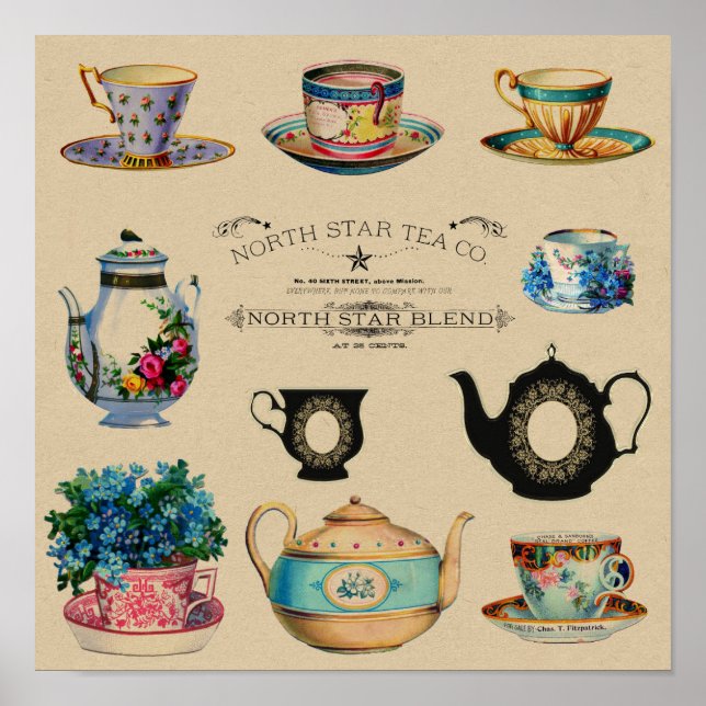 Poster Vintage Tea Advertisement (Frente)