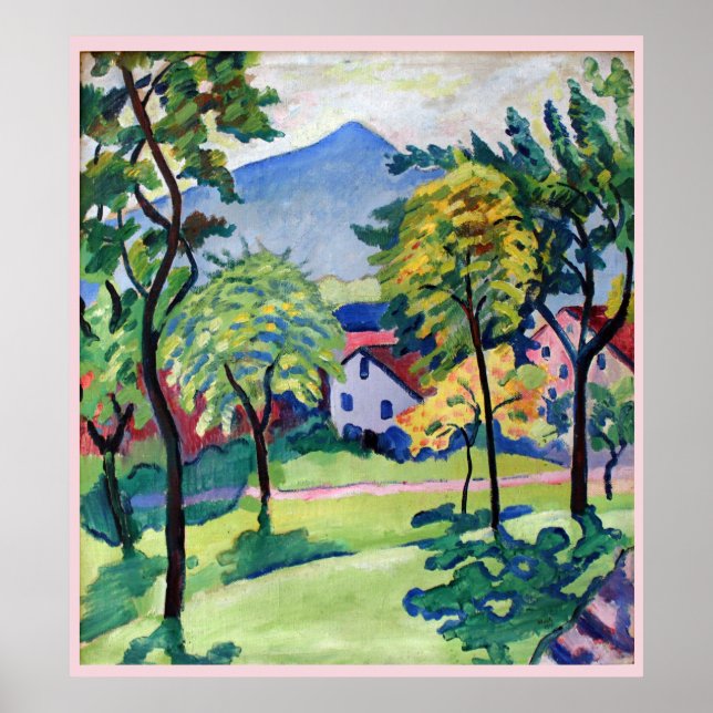 Poster Vintage Tegernsee Landscape August Macke (Frente)