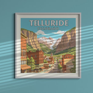 Poster Vintage Telluride Colorado