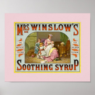 Poster Vintage Tething Medicine 1845 da Sra. Winslow