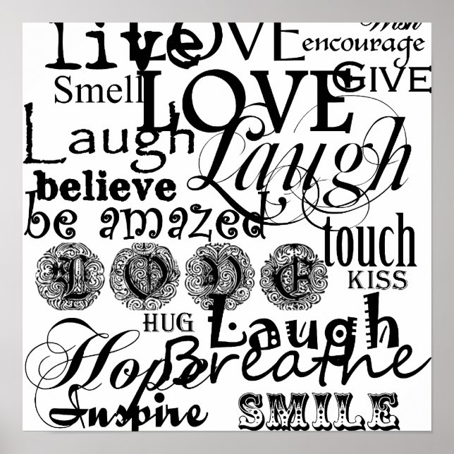 Poster Vintage Text Life Advice Roupa e Gifts (Frente)