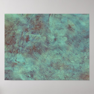 Poster Vintage - Têxtase Marrom Tarquoise Teal