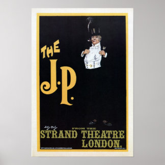 Pôster Vintage The Strand London A peça de teatro J.P