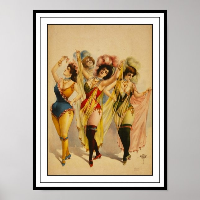 Poster Vintage Theater Dancing Girls 2 (Frente)