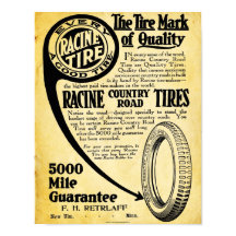 Vintage Tire Sinal - Racine Tire Company