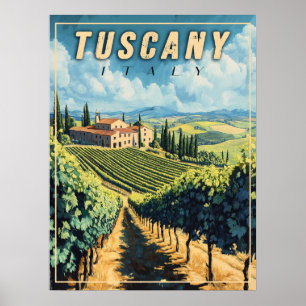 Poster Vintage Toscânia Itália