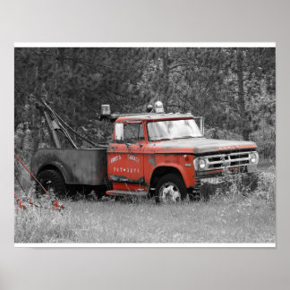 Poster Vintage Tow Truck
