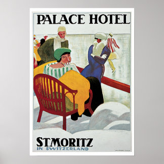 Poster Vintage Travel,Palace Hotel