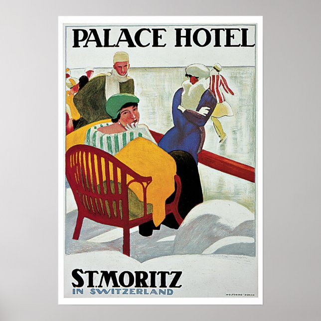Poster Vintage Travel,Palace Hotel (Frente)
