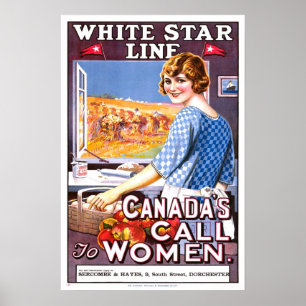 Poster Vintage travel,White Star Line