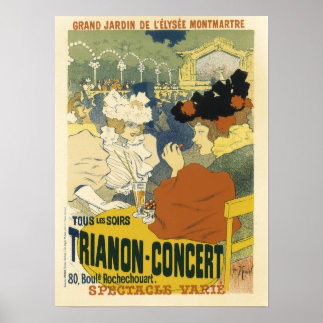 Pôster Vintage Trianon-Concert Advertisement (Frente)
