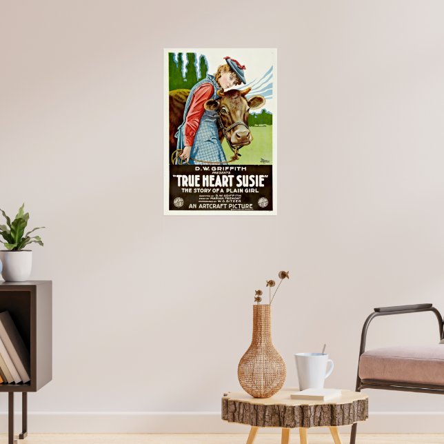 Poster Vintage True Heart Susie Silent Hollywood Movie (Sala de Estar 3)
