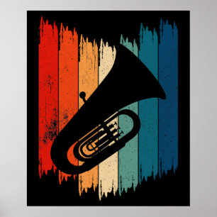 Poster Vintage Tuba Retro Tuba