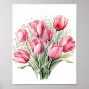 Poster Vintage Tulip Elegance