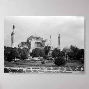 Poster Vintage Turkey Istanbul Holy Sophie Basilica