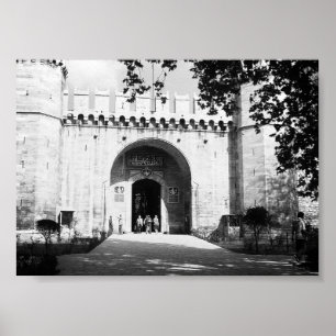 Poster Vintage Turquia Istambul Topkapi Palace gate
