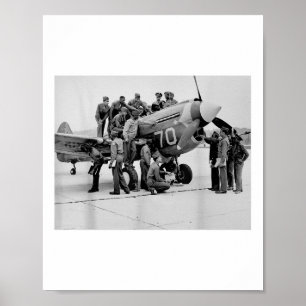 Poster Vintage Tuskegee Pilots Eusa Black History World W