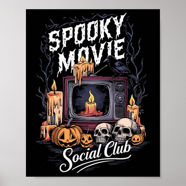Poster Vintage Tv Halloween Horr (Frente)