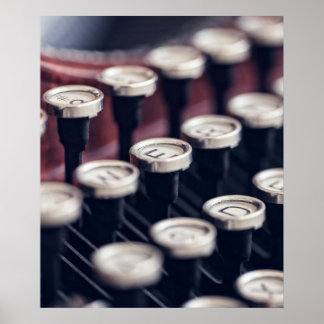 Poster Vintage Typewriter Keys