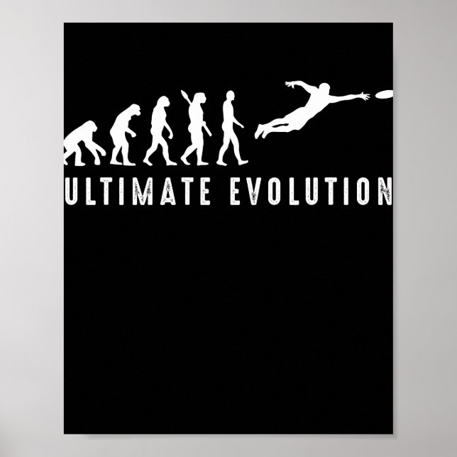 Poster Vintage Ultimate Frisbee Sport Evolution (Frente)