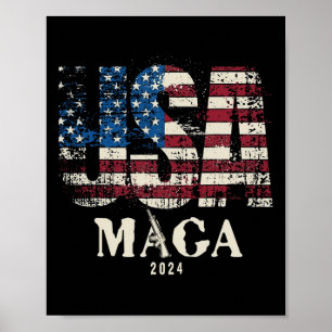 Poster Vintage Usa Flag Ultra Mega Gun Usa 4 De Julho Tr