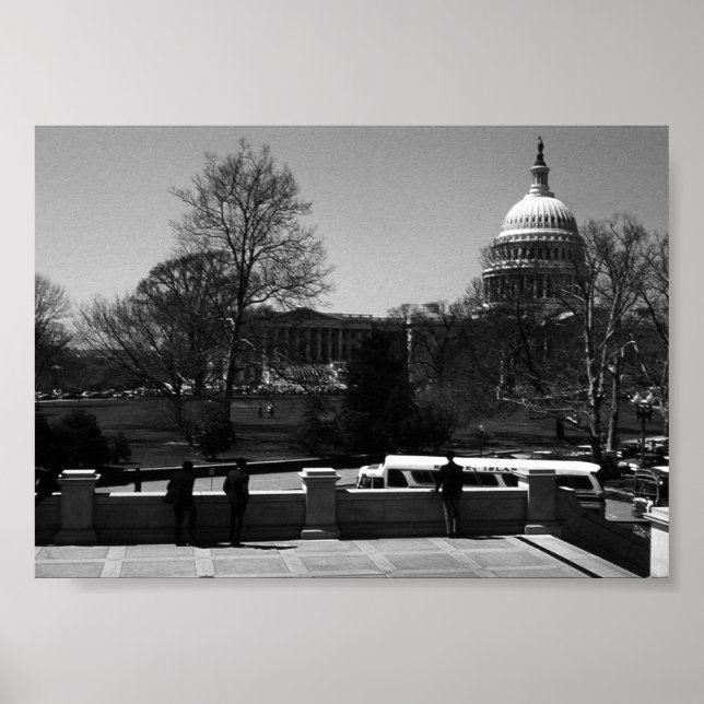 Poster Vintage USA Washington A rua Capitol (Frente)