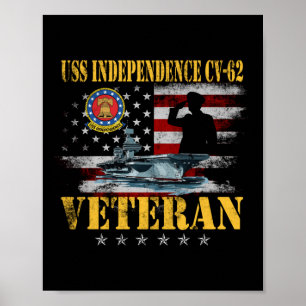 Poster Vintage Uss Independence Cv-62 Aircraft Carrier Fl