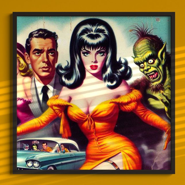 Poster Vintage Vampire Girl (Criador carregado)