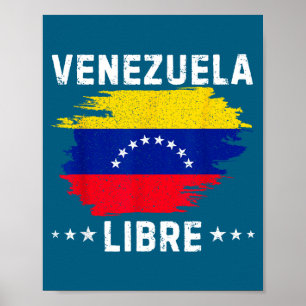Poster Vintage Venezuela Livre 2026 Bandeira da Venezuela