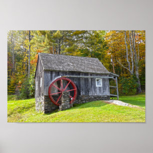 Poster Vintage Vermont Gristmill