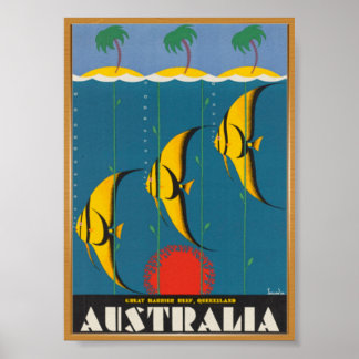 Poster vintage Viagem da Austrália