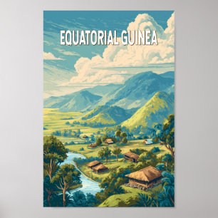 Poster Vintage Viagem da Guiné Equatorial