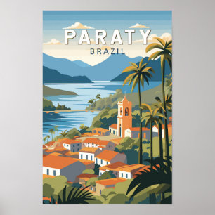 Poster Vintage Viagem de Arte do Brasil Paraty