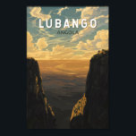 Poster Vintage Viagem de Arte Lubango Angola<br><div class="desc">Design de viagem de vetor retrô de lubango. O Lubango,  Angola,  é uma cidade de inspiração rodeada por montanhas e conhecida pelas suas paisagens dramáticas,  incluindo o icônico Tundavala e o sinuoso Passe Serra da Leba.</div>